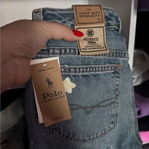 COPY - Polo Kids 10Y Girls Astor Slim Boyfriend Jeans Floral Appliqué Patch Den…